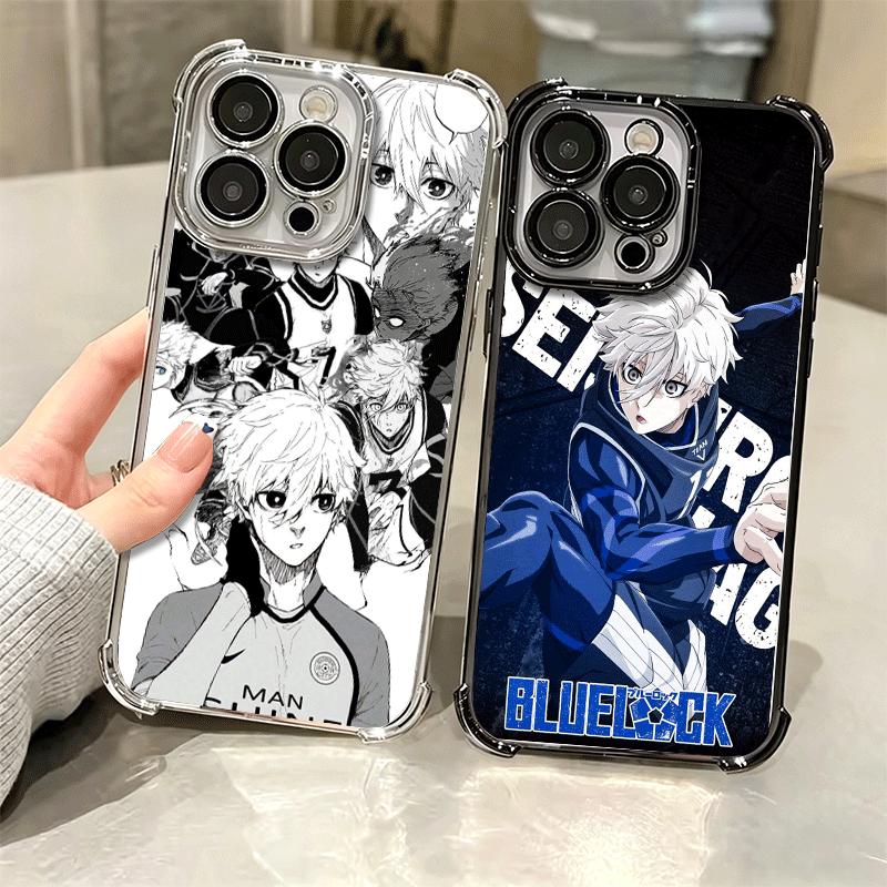 Синий L-Lock Наги Сейсиро Покрытие Чехол для Телефона Для Iphone 16 17 Pro Max Air 16E 14 15 Plus 12 13 Mini Противоударный Подушка Безопасности Чехол