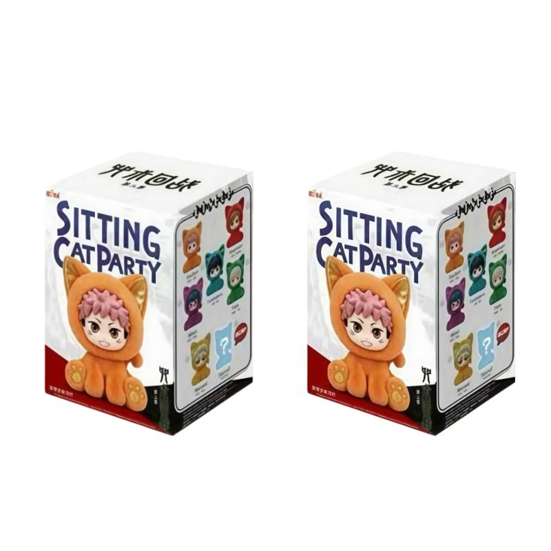 EAKI Jujutsu Kaisen Cat Cat Sitting Party Series Blind Box Anime Character Doll Collection Holiday Toys Gifts