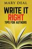 The Write It Right : Tips For Authors Book