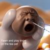 Funny Yawning Face Tea Pet Water Squirter Toy Tea Pet Figure for Stress Relief Outdoor Play Accessory Prank Toy for Pools Beaches Parks