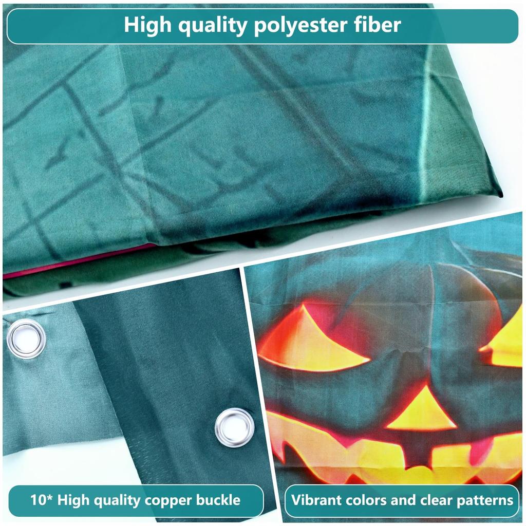 16 x 7 FT Halloween Garage Door Cover Decorations – Witch Moon Graveyard Gara...