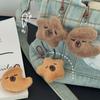 Cartoon Capibara Doll Plush Keyring Stuffed Chirping Kapibara Pendant Bag Hanging