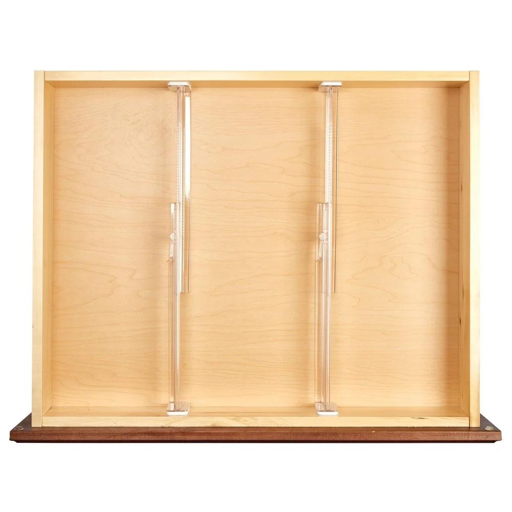 Plastic Drawer Dividers Set of 2 Adjustable Storage Organizers Home Office Kitchen Bathroom Clutter Management