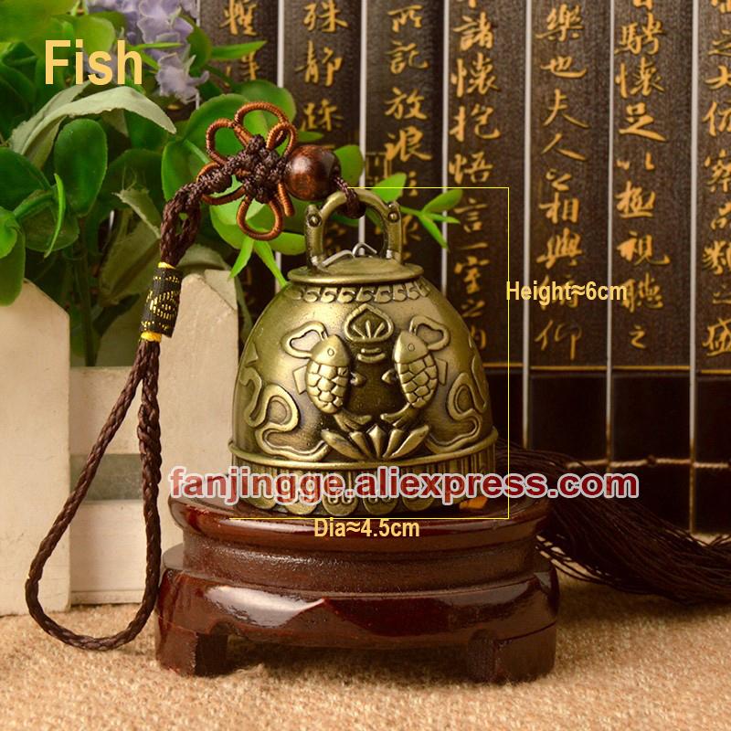 Feng Shui Buddhism Copper Bell Religious Wind Bell Chime Buddha Home Hanging Decoration Blessing for Luck Dragon Decor Crafts