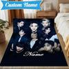 Custom Name K-pop stray Style Collective Rug for Living Room, Game Rooms, Office, Bedroom, Floor Mat Playful Design, fan gifts Christmas decor