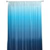 Синий градиентный занавес, тюль на окно для гостиной, спальни, кухни, украшения для окон, шторы