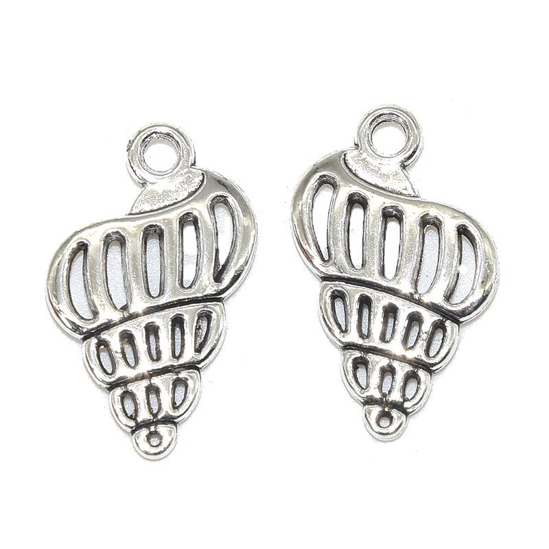 Набор из 18 самодельных украшений из сплава «Морская жизнь»: Подвески из ракушек и раковин для браслетов, ожерелий и серег