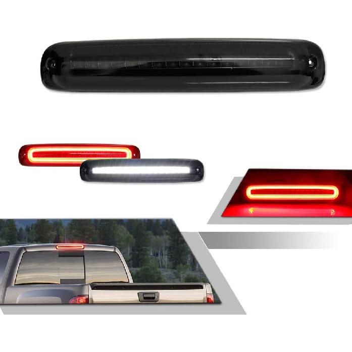 GTINTHEBOX Red Lens High Mount LED Third Brake Light Rear Cargo Lamp Stop light Compatible with 1999-2007 Chevy Silverado GMC Sierra 1500 2500 3500
