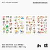 4 Sheets Scrapbook Stickers Set Cute Small Pink Animals Transparent Calendar Diary Book Sticker Scrapbooking Decorative Stickers