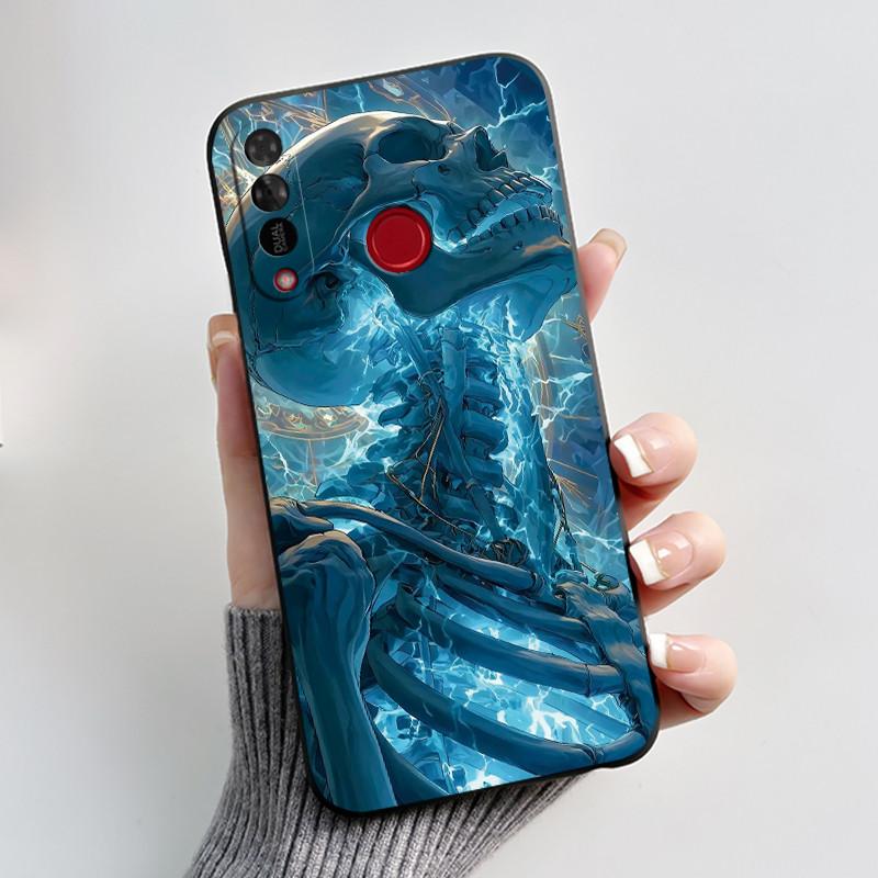 Чехол для телефона Itel S15/S15 Pro Конфетный цвет Желейный Мягкий Ударопрочный Черная Крышка Модный Стиль Расписной Узор Корпус