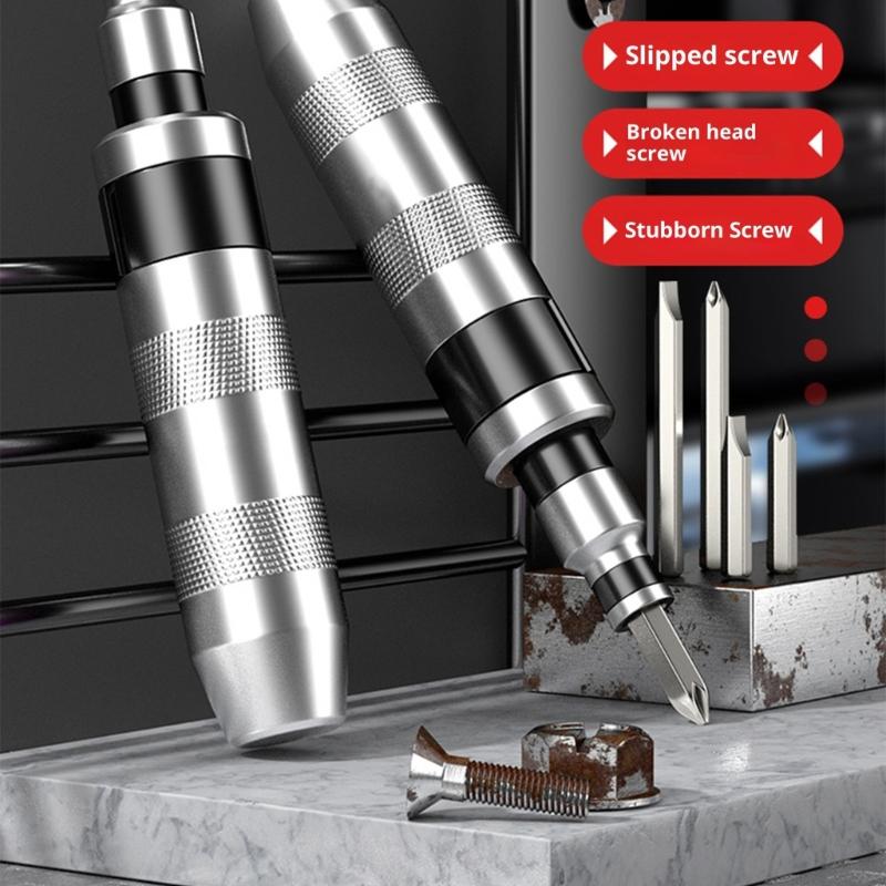 Professional Nonslip Grip Impact Screwdriver Set With 13 Interchangeable Bit For Stubborn Fastener Removal