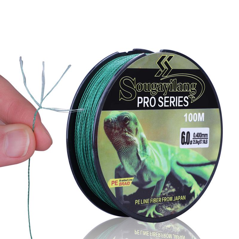 Леска, 4 нити, 100 м, плетеная леска, 4 нити, полиэтиленовая спиннинговая рыболовная катушка, плетеная леска