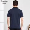 Summer business leisure commuting men's polo shirt with 30% mulberry silk, breathable and refreshing short sleeved T-shirt