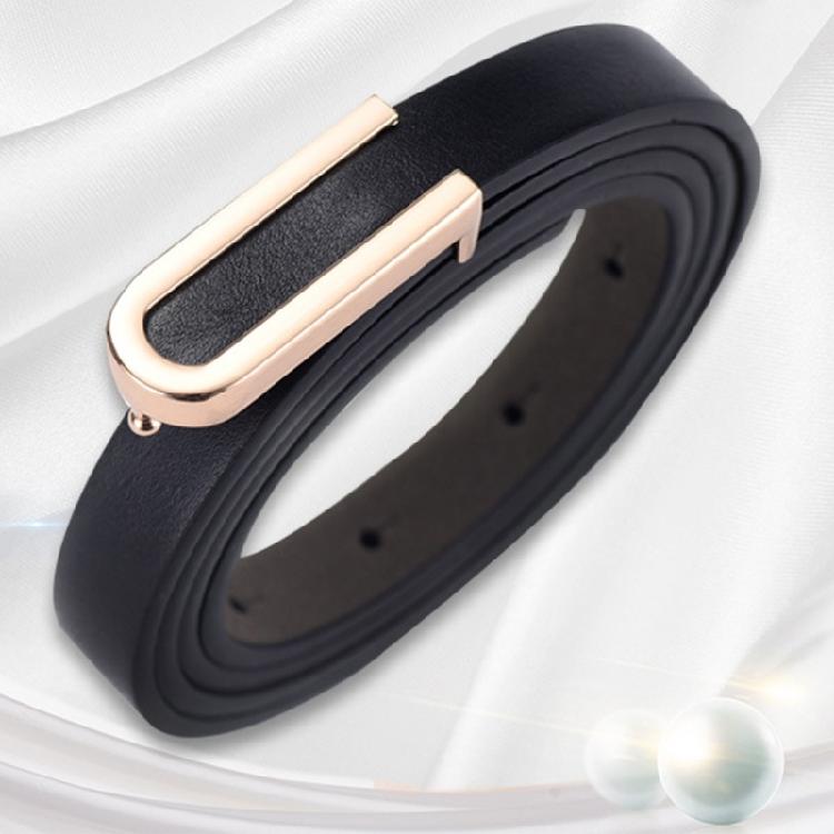 Trendy Waist Belt U Shaped Metal Buckle Thin Belt Waist Cincher for Women Enhances Any Outfit