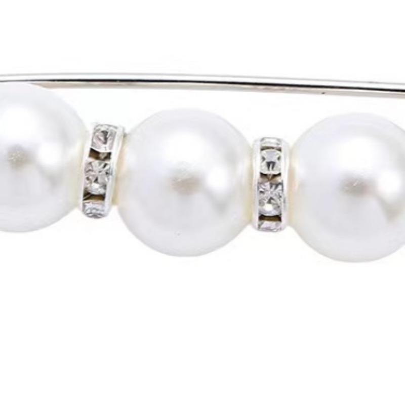 Элегантные женские ювелирные аксессуары с имитацией жемчуга, 1 шт., броши, украшения для одежды, горный хрусталь