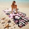 Japanese artist Koyoharu Gotouge's Demon Slayer beach towel, outdoor camping vacation swimming beach towel, outdoor absorbent bath towel blanket K15