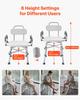 Swivel Shower Chair with Arms and Back, 227 kg Load Heavy Duty Bench Seat for Inside Shower Stall and Bathtub, Height Adjustable Bathroom Bath Tub