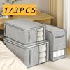 Foldable Clothes Storage Bag Visual Quilt Organize Cases with Handle Home Pillow Blanket Organizer Wardrobe Sorting Storage Box