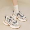 Dad Shoes Women 2025 New Spring Little White Shoes Platform Heightening Shoes Children Ins Versatile Niche Casual Shoes
