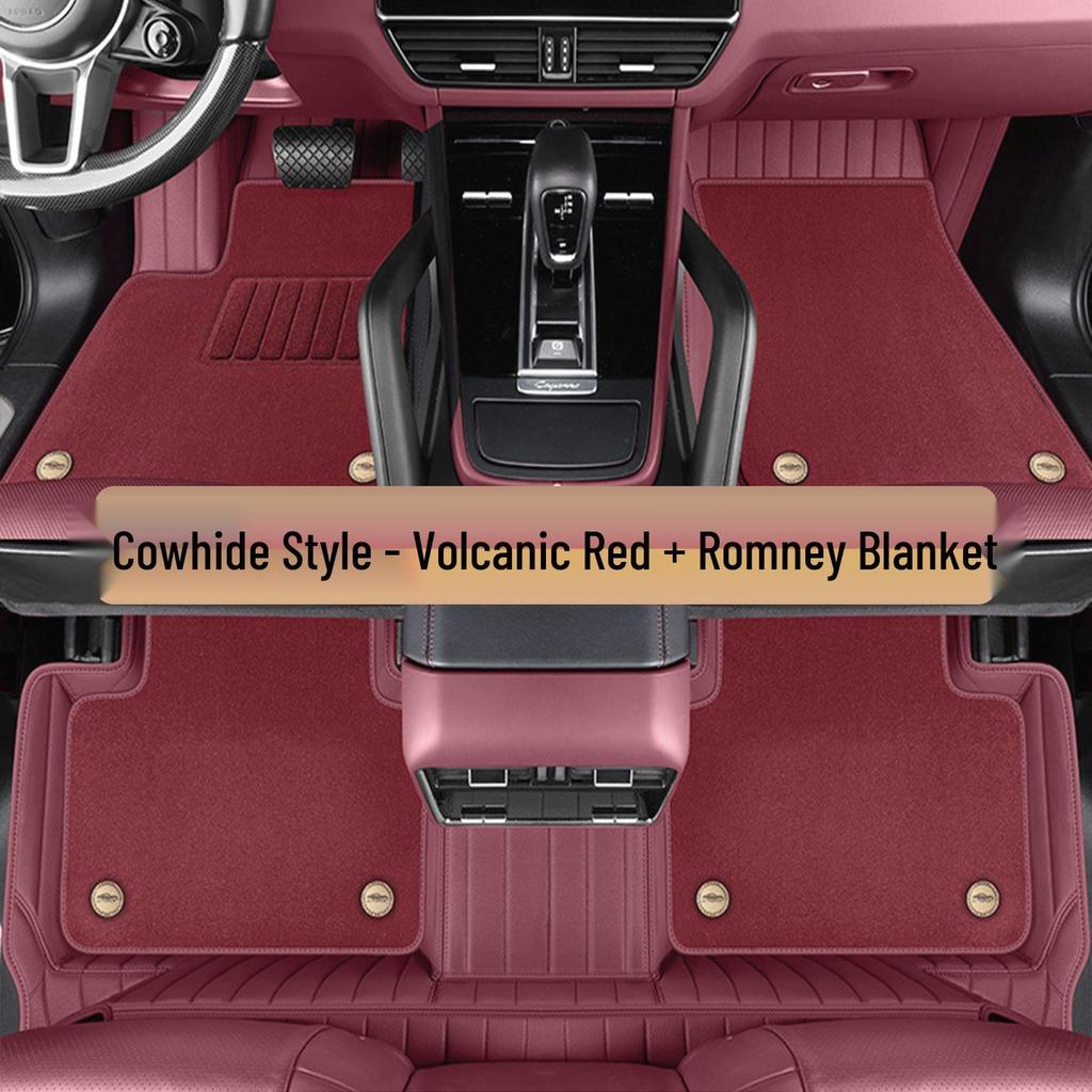 Custom-Fit Double-Layer Cowhide Floor Mats for Jike 001/007/009/X/7X/9X Vehicles