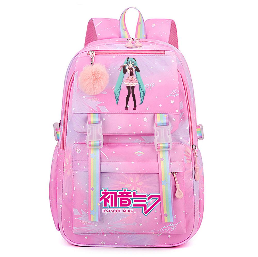 Аниме Аниме Хацунэ Мику С принтом Большой вместимости Водонепроницаемый рюкзак Подросток Студент Девочка Мальчик Школьная сумка Сумка для книг Дорожная сумка