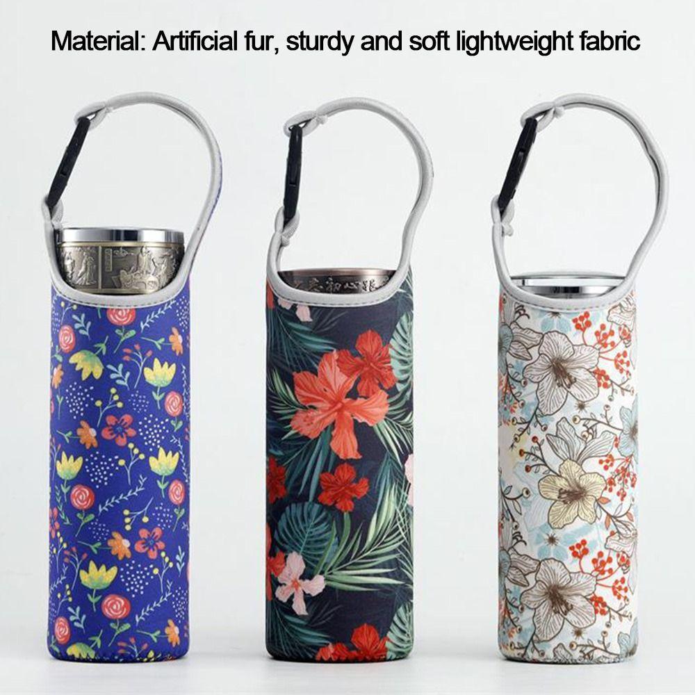 Soft Handle Design Water Bottle Cover Fashion Cup Carrier Pouch  Outdoor Sport Camping Accessories