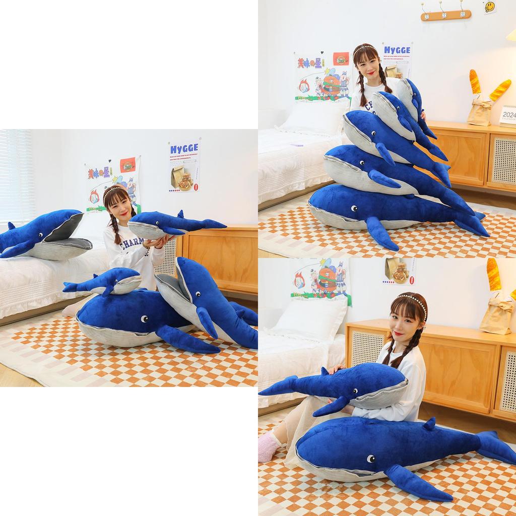 Ultra Soft Blue Whale Plush Toy Cozy And Huggable Pillow For Sofa And Bed