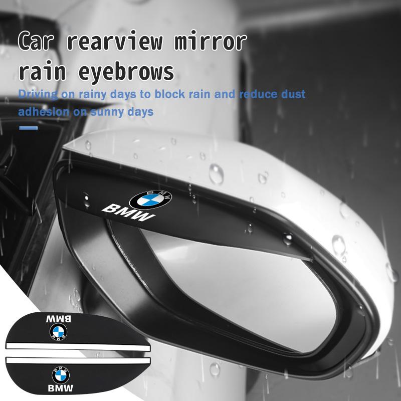 2pcs Car Rearview Mirror Rain Rainy Shield Guard Rain Eyebrows For BMW Performance X1 M3 M6 F01 F02 E34 E36 E60 F10 F20 X6 ZNBUA1
