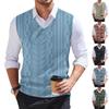 Мужская мода принтованный жилет с V-образным вырезом без рукавов трикотажный пуловер