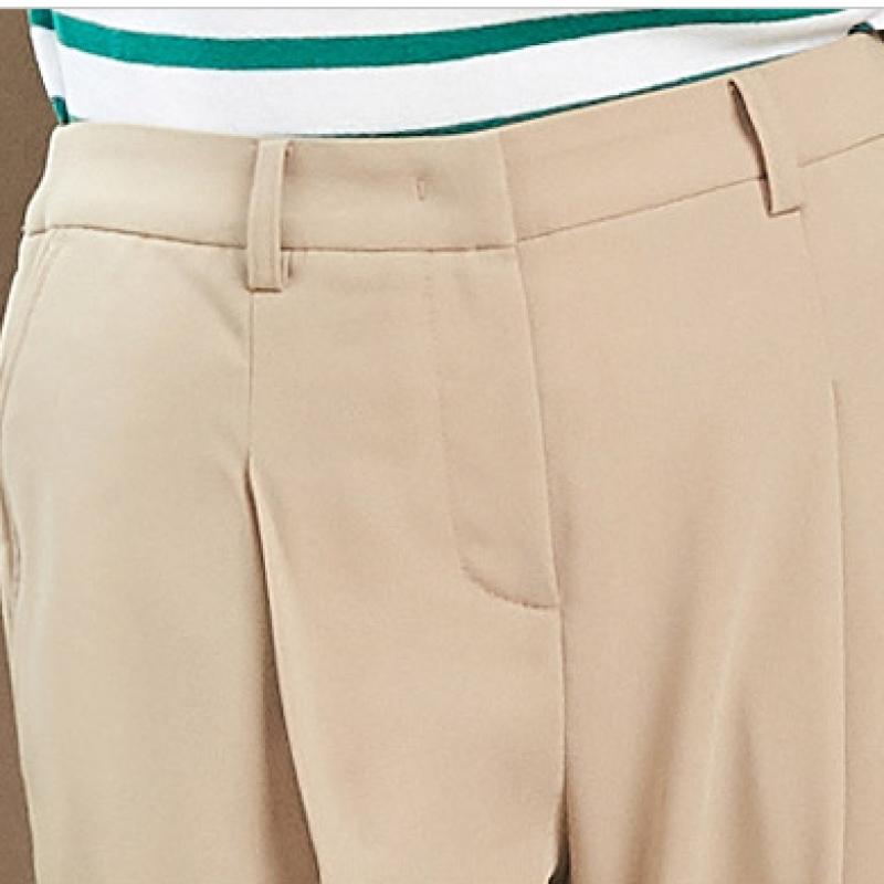 Bang Bang Women S Semi Baggy Fit Stretch pantS Beige