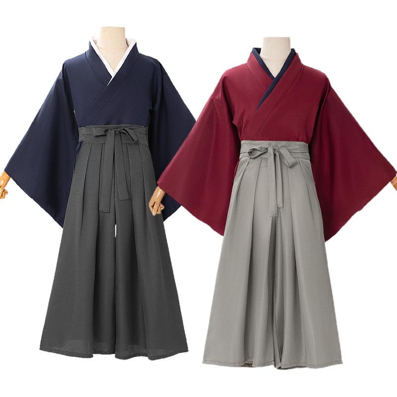 Rurouni Kenshin Himura Мужское красное кимоно для кендо Аниме Конвенция Костюм на Хэллоуин