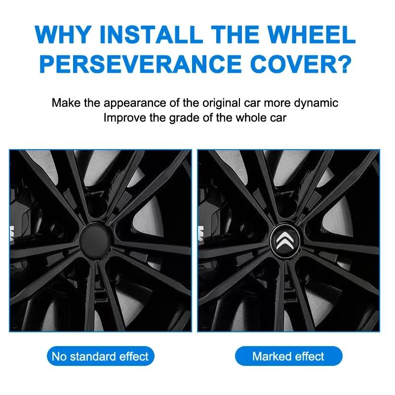 4pcs 60mm Car Wheel Center Hub Cap Rim Cover Emblem Stickers For Citroen C2 C3 C1 C4 C5 C6 DS3 DS4 Xsara Berlingo Saxo Picasso