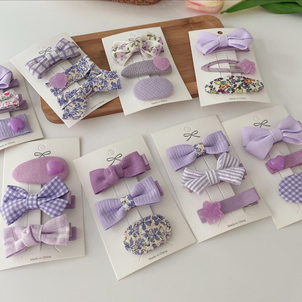 3PCS/set Baby Girls Bow Hairpins Hair Clip for Girls Barrettes Flower Headdress Children Princess Headwear