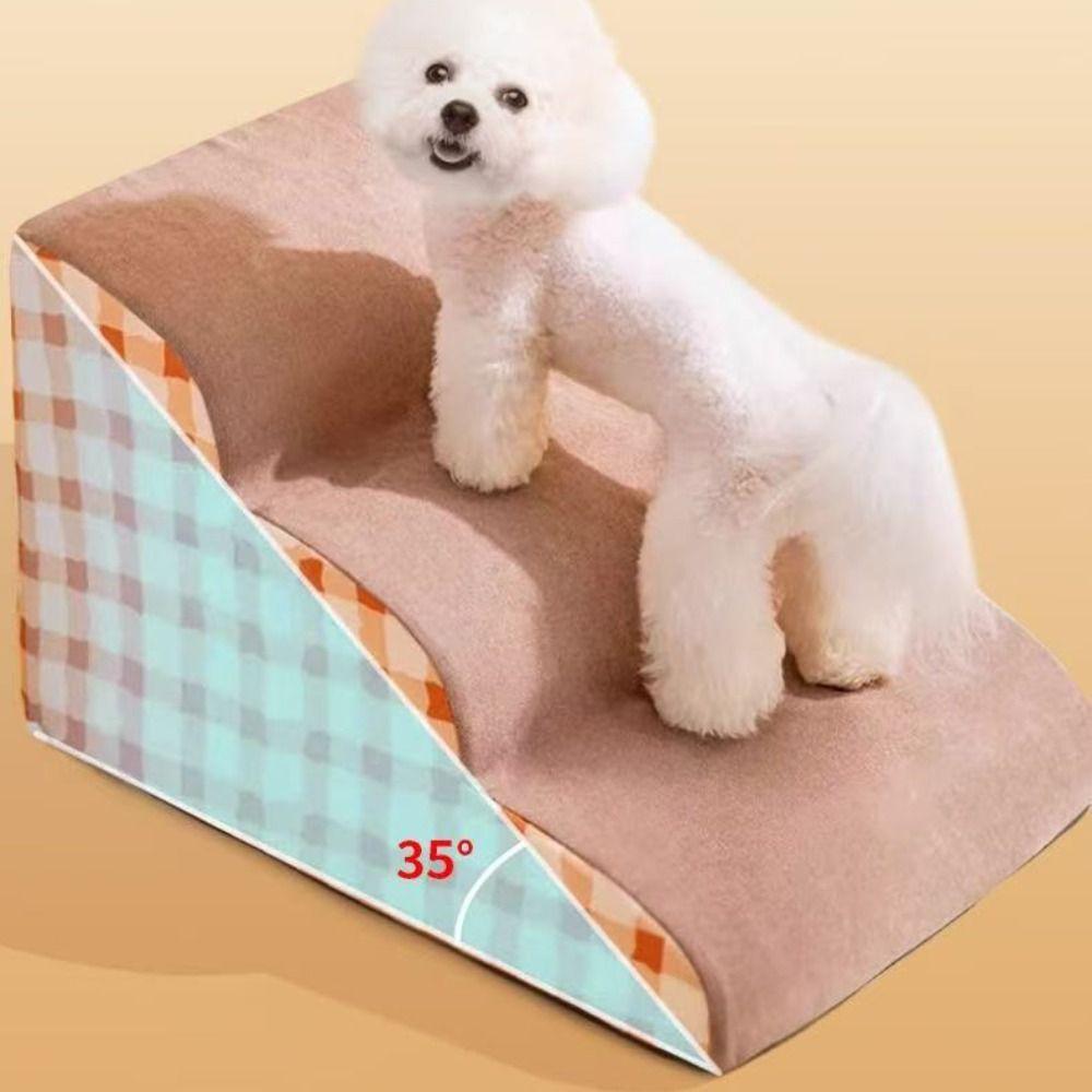 1-3 Steps Dog Stairs Anti-slip Dog Slope Ladder New Pet Safety Ramp Bed