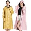 New Breathable Long Women Rain Coat Poncho Thick Ladies Vinyl Raincoats Waterproof Raincoat Tavel Rain Jacket With Hood Pocket
