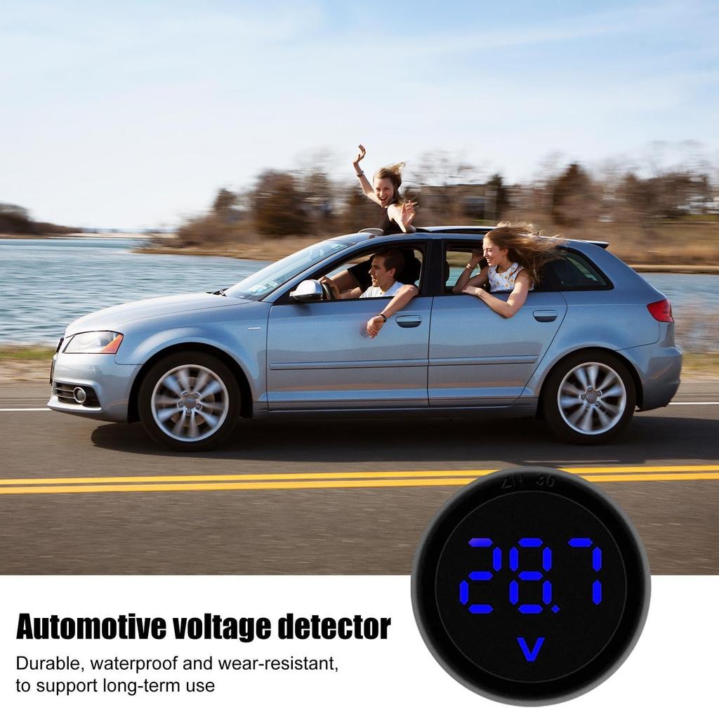 Автомобильный вольтметр, Автомобильный тестер, Тестер напряжения, Светодиодный цифровой вольтметр Автомобильный монитор DC4-