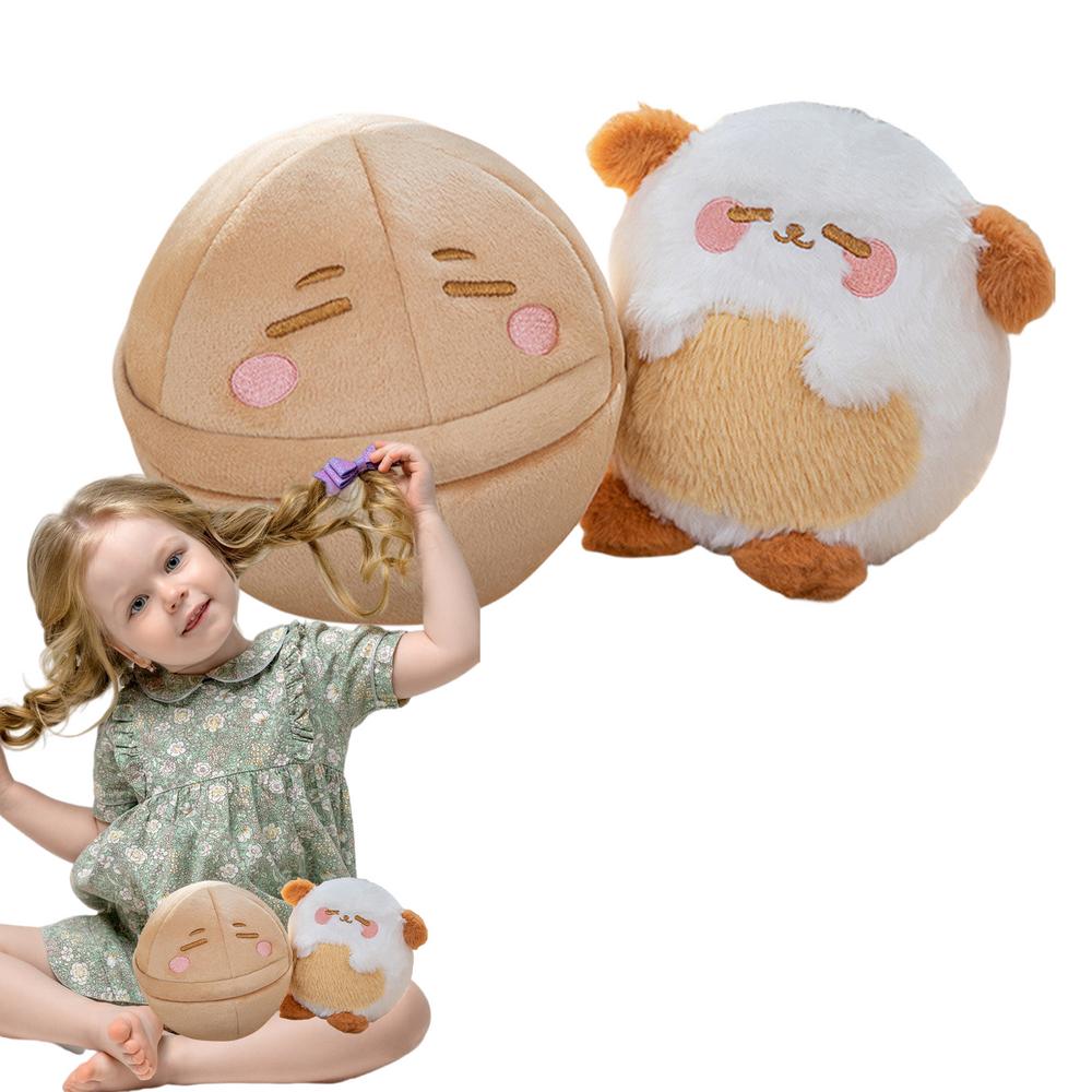 Stuffed Dog Toys Cartoon Soft Egg Toy Charming Animal Plushies for Birthday Gift Flexible Toys for Hugging Accompany Relaxing