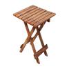 Деревянный уличный складной журнальный столик Adirondack Natural Brown Square, 33 см, торцевой столик для патио для сада у бассейна, гостиной, спальни, небольших помещений
