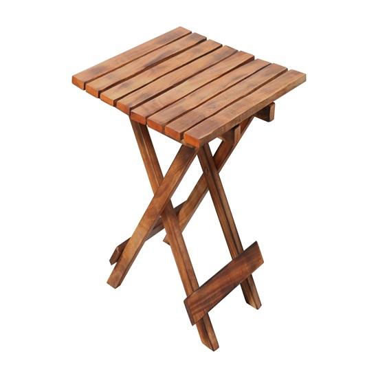 Деревянный уличный складной журнальный столик Adirondack Natural Brown Square, 33 см, торцевой столик для патио для сада у бассейна, гостиной, спальни, небольших помещений