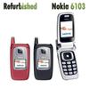 90% New Refurbished Nokia Original Nokia 6103 Flip Feature Phone Mobile Phone