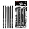 Water-Soluble Charcoal Sketching Set: 6-Piece Charcoal Pencils and Sticks In Soft, Medium, and Hard Varieties.