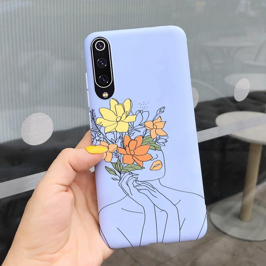 Phone Case For Xiaomi Mi 9 Lite Case Cute Silicone Back Cover For Xiaomi Mi 9 SE Mi9 9SE Mi9lite Phone Shell Soft TPU Bumper