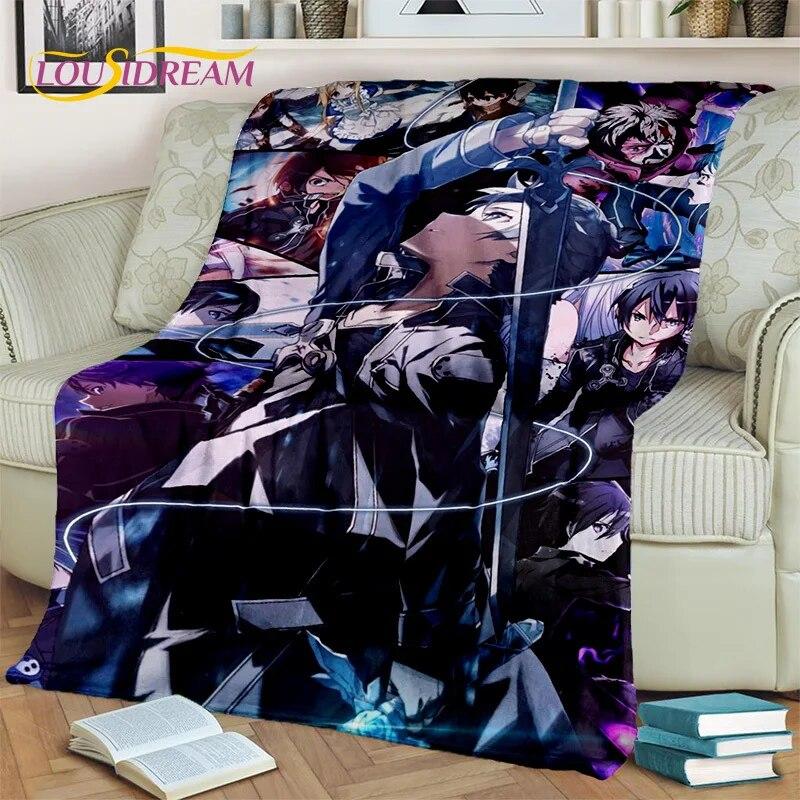 SAO роман мультфильм Sword Art Online одеяло, мягкое одеяло для дома, спальни, кровати, дивана, пикника, путешествия, офиса, одеяло, детское одеяло