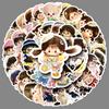 50 Cotton Doll Graffiti Stickers Cartoon Cute Doll Decorative Mobile Phone Case Water Cup Small Mochi Stickers