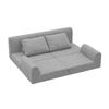 Convertible Folding Sofa Bed, Sleeper Chair with Memory Foam and Back Support – Futon Couch for Living Room, Bedroom, or Small Spaces gray