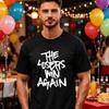 Граффити Футболка с круглым вырезом и коротким рукавом Regular Fit Принт The Losers Win Again Повседневный Уличный стиль