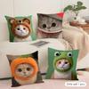 Милый Кот Kawaii Наволочка Короткий Плюш Двусторонний Принт Квадратные Подушки-Броски Декор Подушек Для Дивана Дома