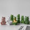 2025 Frogs Series Cute Coffee Welcome Frogs Candle Mold Aroma Plaster Ornaments Molds Handmade Silicone Candle Making Supplies