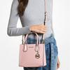 Michael Kors MK Mercer Логотип Винтажный Однотонный Гармошка Наплечная Сумка Через Плечо Женские Сумки Вишнево-Розовый 35S1GM9M2L-648