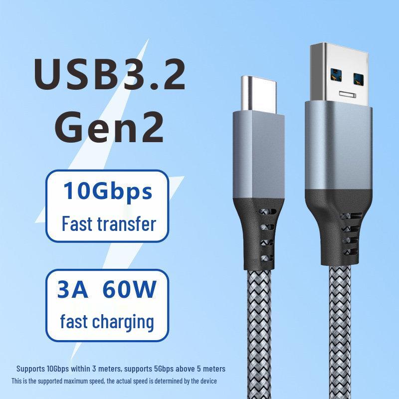 Кабель данных USB 3.2 на Type-C Gen 2 для мобильных накопителей и подключения iPad/телефона к компьютеру